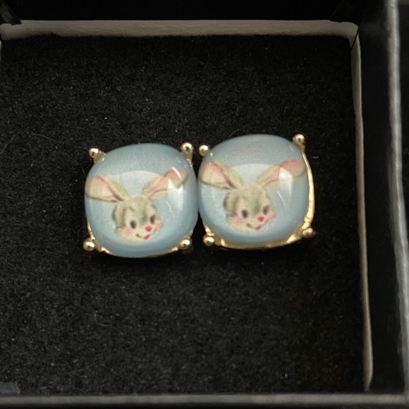 Plunder Design Pink Blue Bunny Earring Set Easter Jewelry NWOT - Picture 4 of 4